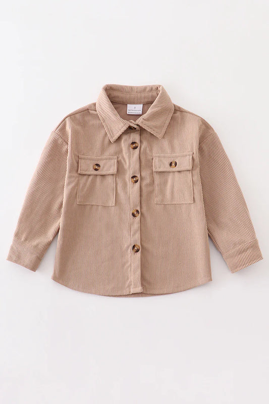 Corduroy Button Down Boy Shirts (3 color options)