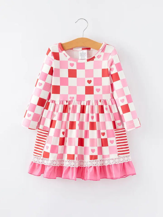 Checkerboard Hearts Dress