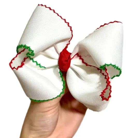 Christmas Moon Stitch Bow