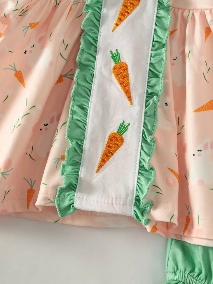 Carrot Embroidery Bloomer Set