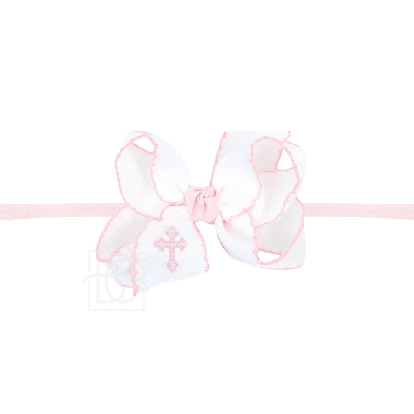 Beyond Creations Embroidery Easter Cross Crochet Edge Bows