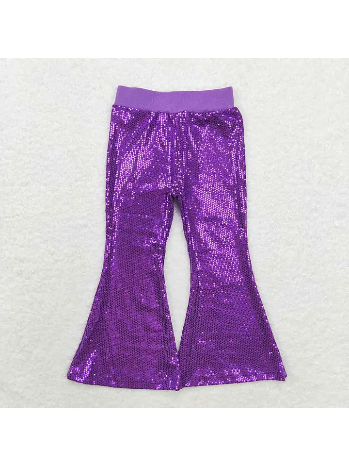 Glitzy Girl! Puple sequin pants