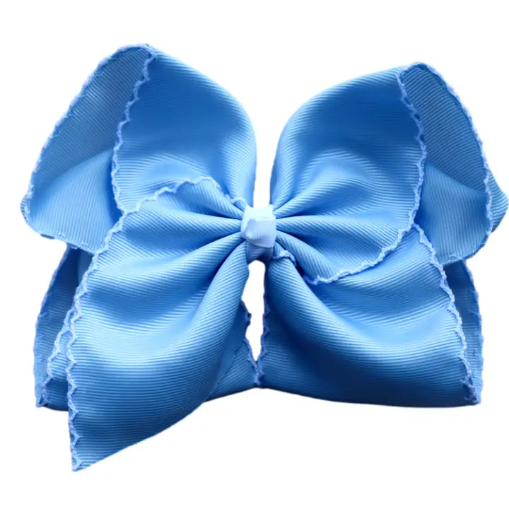 Baby Blue Moon Stitch Hair Bow