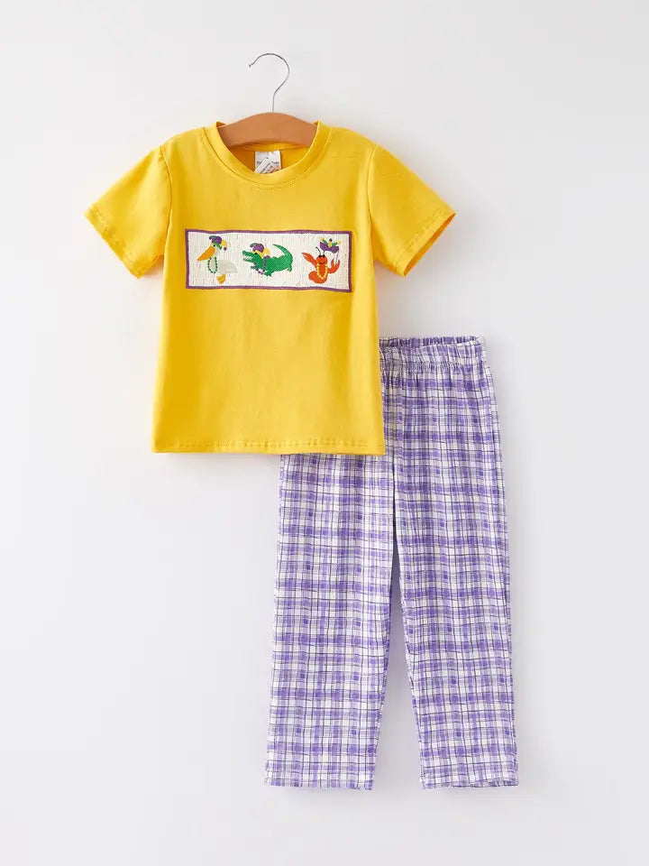 Jazzy Jubilee Plaid Boy Set