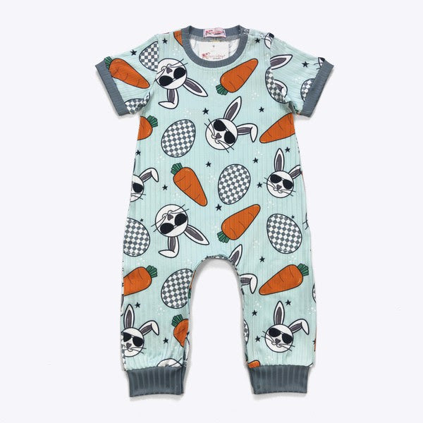 Cool Rabbit Boy Romper