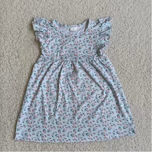 Baby girls blue floral twirl dresses