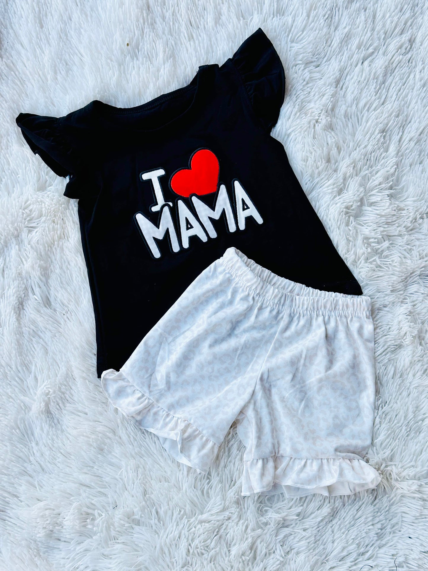 I Love Mama Short Set
