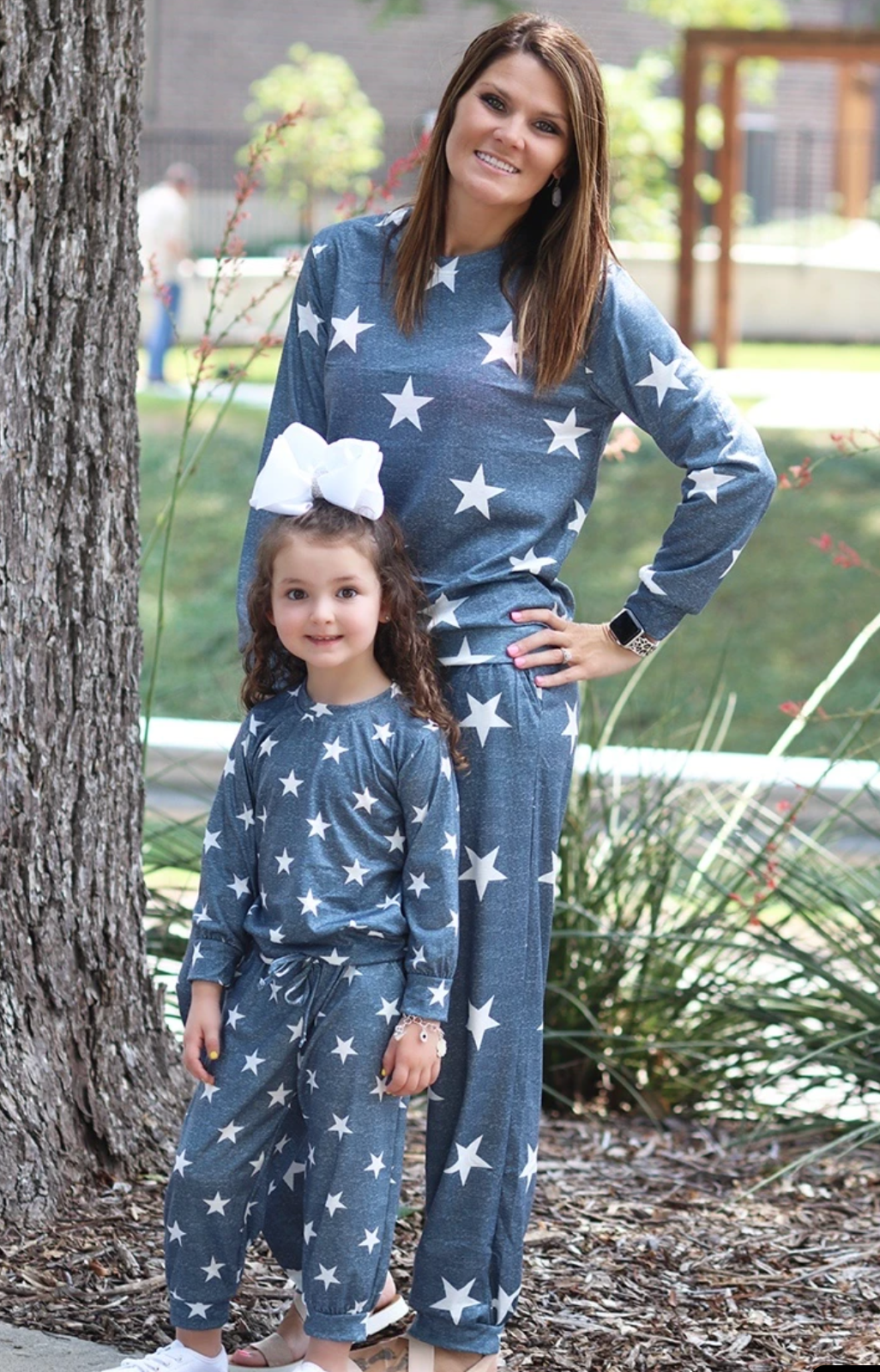 Mommy and Me Star Printed Jogger Set