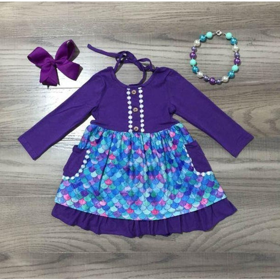 Purple Mermaid Scales Dress